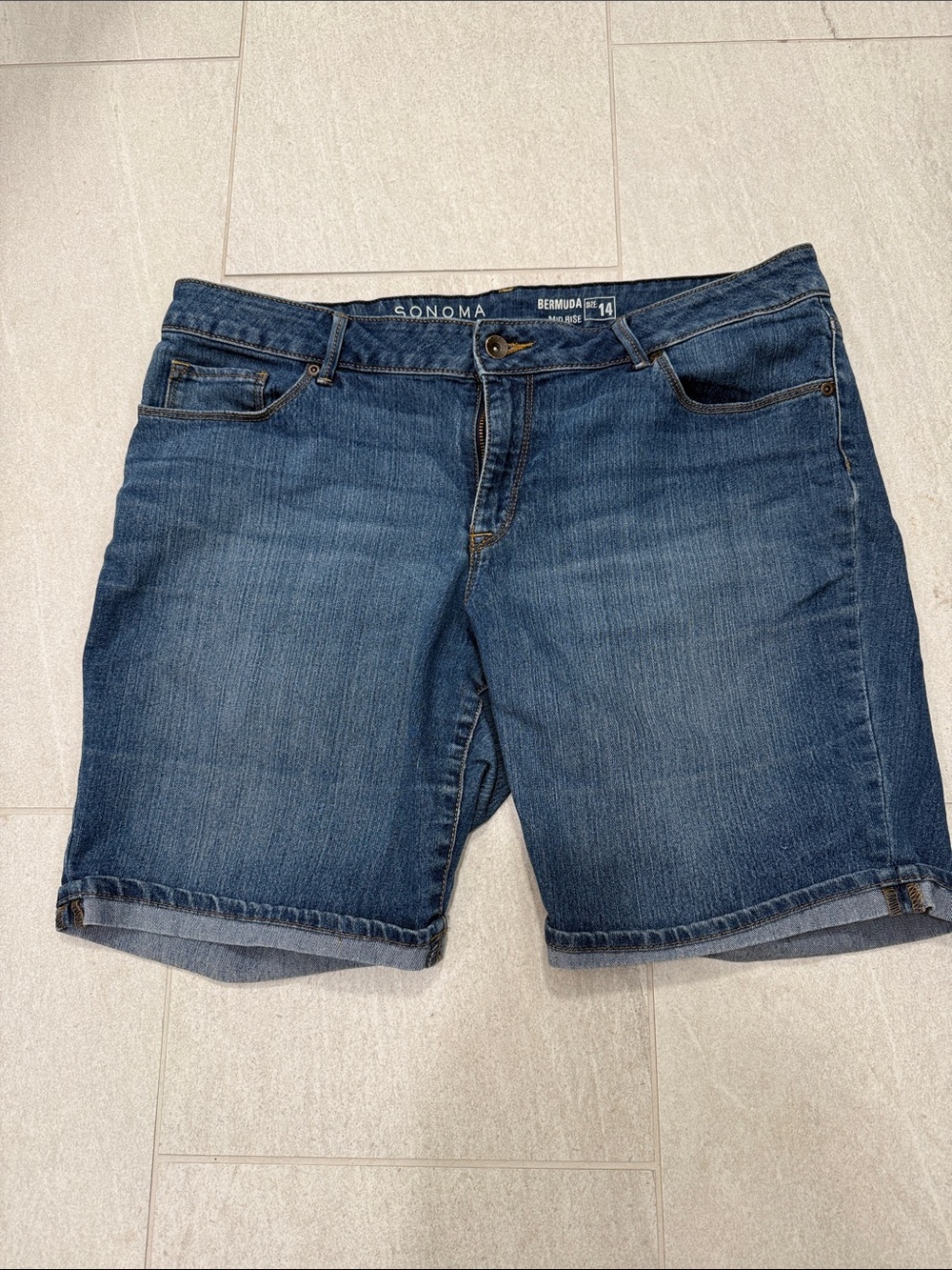 Sonoma Dark Blue Denim Bermuda Shorts
